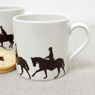 brown horseback rider mug by aiga & ginta