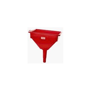 Zee Line 7640 Rectangular Fuel Funnel with water filter has special filter screen that separates entrapped water from diesel fuel. Holds 4 quarts. Heavy duty polyethylene has 10" x 7" top opening and 1 1/16" diameter outlet. Material Handli