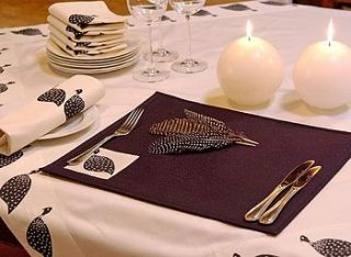 guinea fowl placemats by capewest