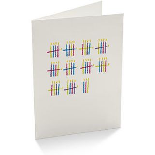 personalised 'who's counting?' candle birthday card by purpose & worth etc