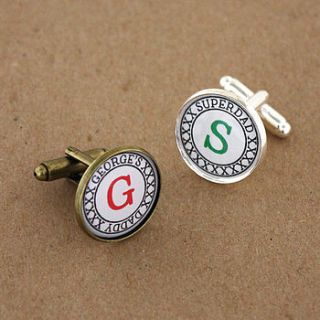 personalised type cufflinks by studio sweepings