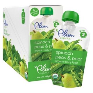 Plum Organics Baby Second Blends 6 pk. 4.22 oz. Pouch   Spinach Peas & Pear