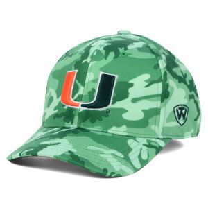 Miami Hurricanes Top of the World NCAA Gulf Camo One Fit Cap