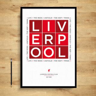 liverpool f.c. posters, classic style by dinkit