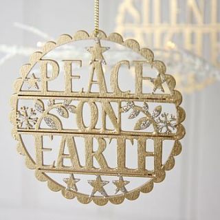 gold cut out disc wooden decoration by lisa angel homeware and gifts