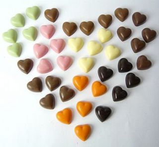 100 mini chocolate hearts by chocolate by cocoapod chocolate