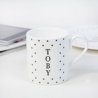 personalised star print mug by my 1st years