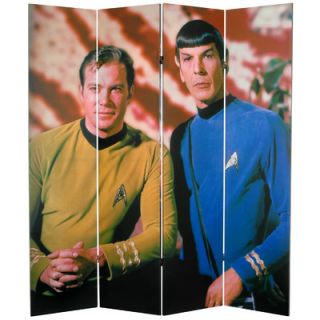 Oriental Furniture Tall Double Sided Star Trek Kirk and Spock Canvas