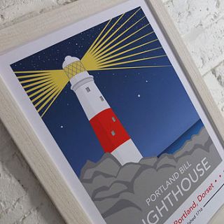 portland bill night time lighthouse poster by tabitha mary