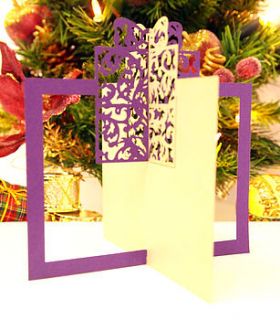 laser cut christmas cards x by intricate home