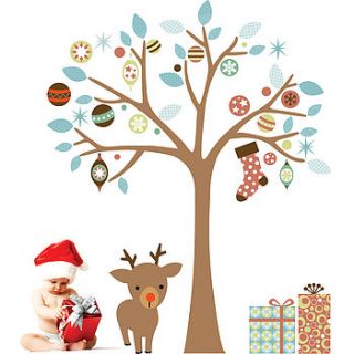 christmas tree wall stickers by parkins interiors