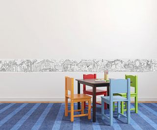 circus design colour in border by funwall