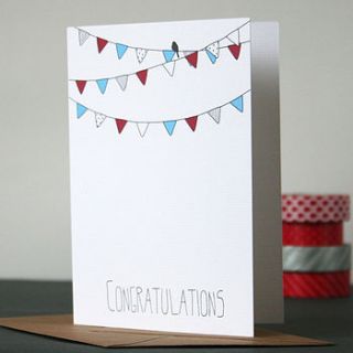 'congratulations' bunting card by heidi nicole