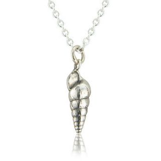 little silver spiral shell pendant by charlotte lowe jewellery
