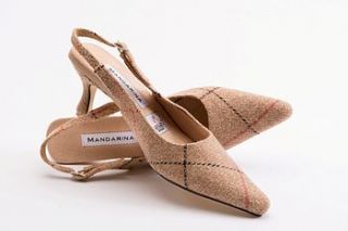 burberry pattern classic slingbacks by mandarina shoes