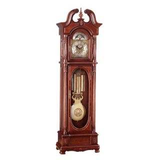 Hermle Clocks Half Turned Fluted Grandfather Clock in Cherry