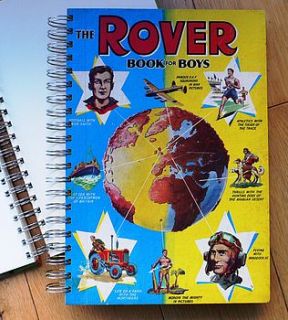 'rover book for boys' upcycled notebook by vintagenotebook