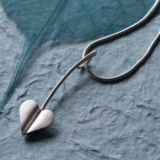 'love grows' silver heart necklace by louise mary designs