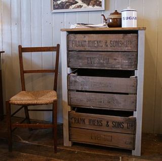 vintage apple crate storage unit by hunter jones