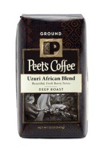 Peet's Ground Coffee, Uzuri African Blend, 12 Ounce  Grocery & Gourmet Food