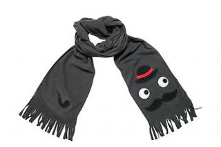 men's moustache and pipe scarf by not for ponies