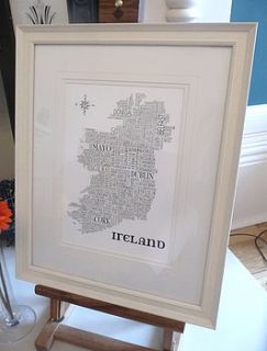 ireland map print by mcmurchie & mcmurchie