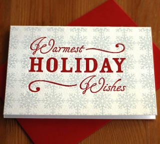 12 letterpress christmas cards warmest by stamp studio + paperie