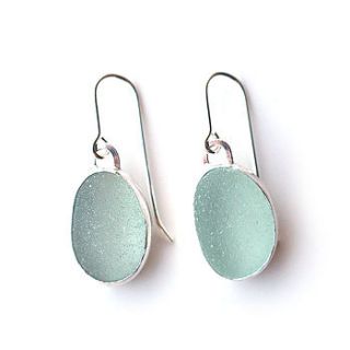 seafoam sea glass earrings by tania covo