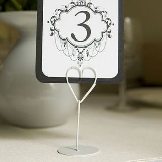 heart place name or table card holder by beautiful day