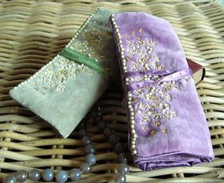 velvet jewellery roll by plum & ivory