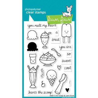 Lawn Fawn Clear Stamps Here's The Scoop