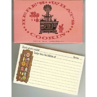 "Here's What's Cookin'" ~ Vintage Recipe Cards none Books