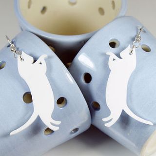 acrylic cat earrings by urban twist