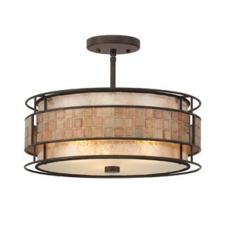 Quoizel Mica 3 Light Semi Flush Mount