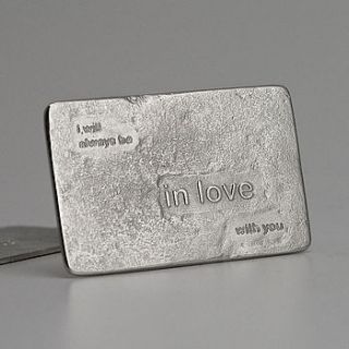 cast pewter love tokens by lancaster & gibbings