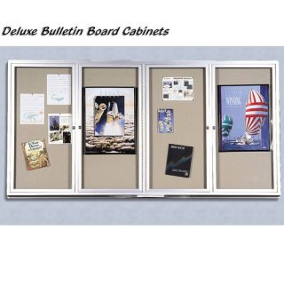 Deluxe Bulletin Board Cabinets   2 Sliding Doors