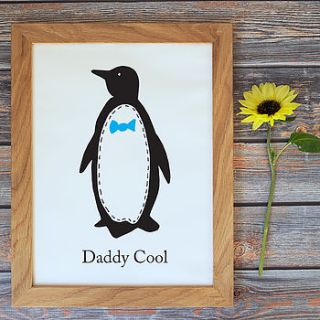 personalised penguin print by claire close