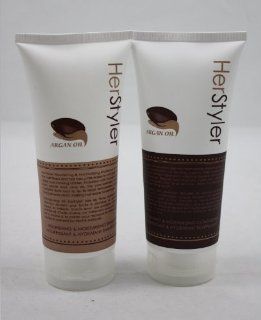 Herstyler Nourishing & Moisturizing Shampoo + Conditioner With Argan Oil 6.4 oz  Hair Shampoos  Beauty