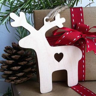 wooden paint your own reindeer decoration by the little picture company