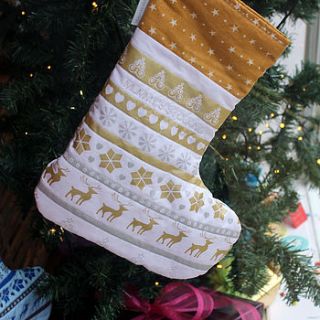 hand printed personalised christmas stocking by 2 green monkeys
