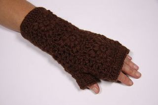 lacy knit handwarmers by gabrielle parker clothing and accessories