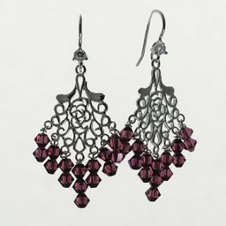 amethyst chandelier silver earrings by m by margaret quon