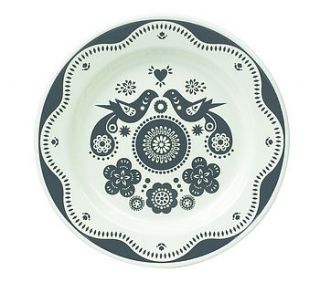 enamel black folklore plate by the contemporary home