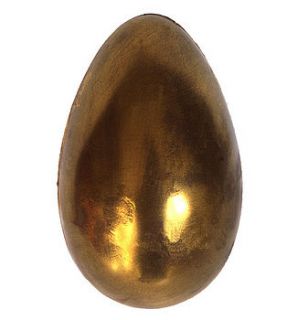 filled golden chocolate easter egg by gorvett & stone
