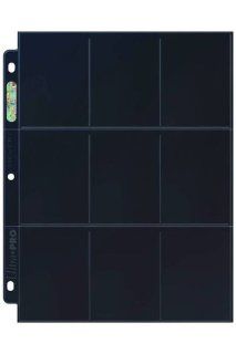 Ultra Pro 18 pocket Black Pages Refill Pack (10 Pages)  Sports Related Trading Card Sleeves  Sports & Outdoors