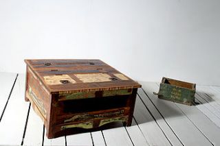 riya upcycled trunk coffee table by little tree furniture