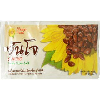 Chocolate Coated Sunflower Kernels Snack Double Choco Ball Net Wt 30 G ( 1.0 Oz) Organic Herbal Food X 3 Bags  Popped Popcorn  Grocery & Gourmet Food