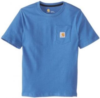 Carhartt Boys 8 20 Reel Em' In Pocket T Shirt, Federal Blue, Medium Clothing