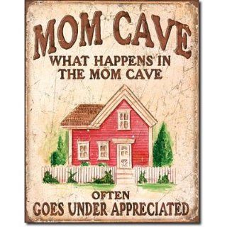 Mom Cave What Happens often Goes Under Appreciated Distressed Retro Vintage Tin Sign   Prints