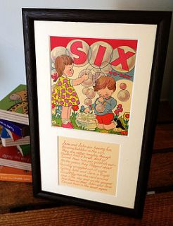 original vintage 'number' card print by sideshow design